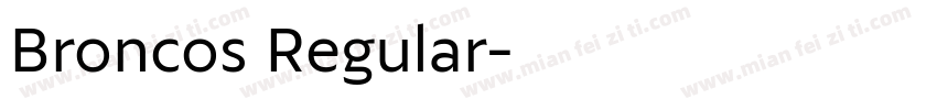 Broncos Regular字体转换